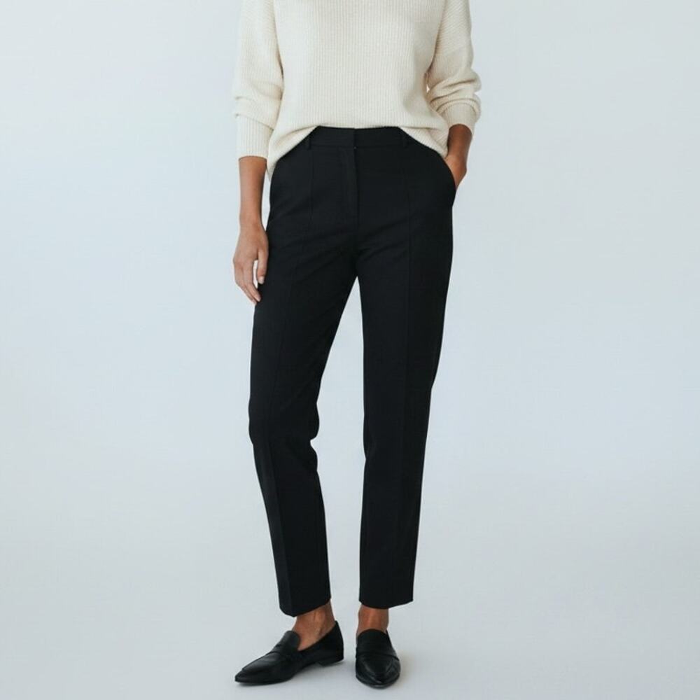 Ann Taylor The Straight Pant NWT Women's Sz 14 Black Seasonless Stretch Mid Rise